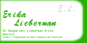 erika lieberman business card